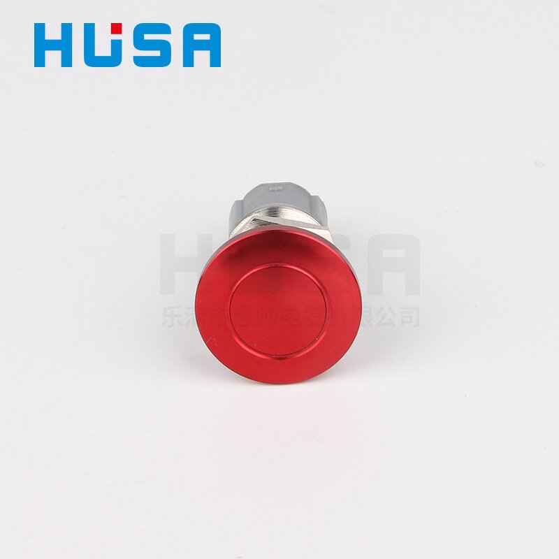 Stainless Steel Mushroom Head Switch Factory - OEM/ODM Custom 16mm Stainless Steel Red Mushroom Head Switch 12-24V 1NO1NC