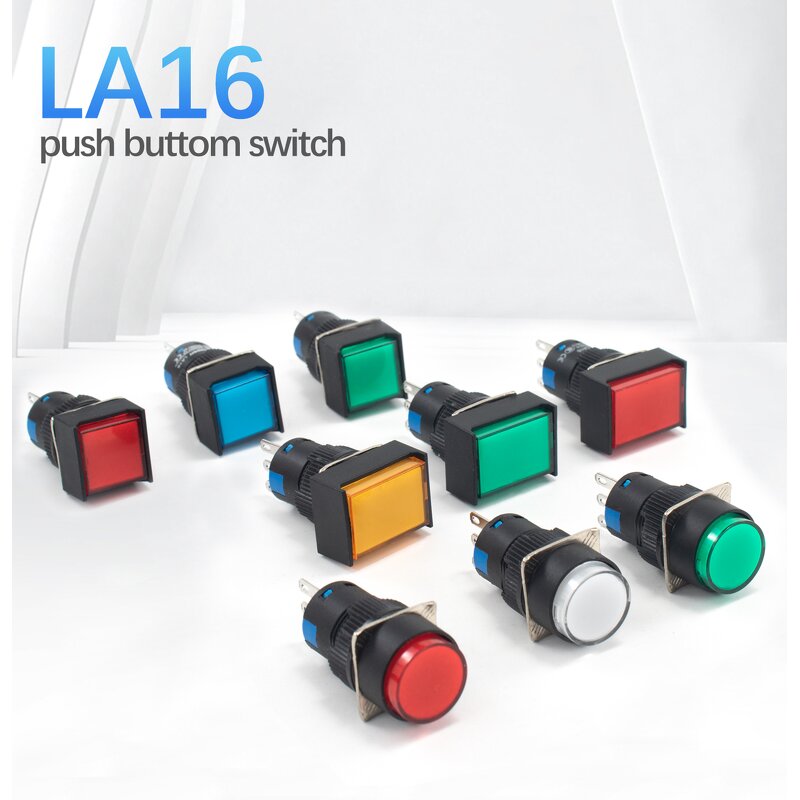 Plastic Push Button Switch Manufacturer - OEM/ODM Custom 16mm Latching Momentary Plastic Push Button Switch Illuminated LA16