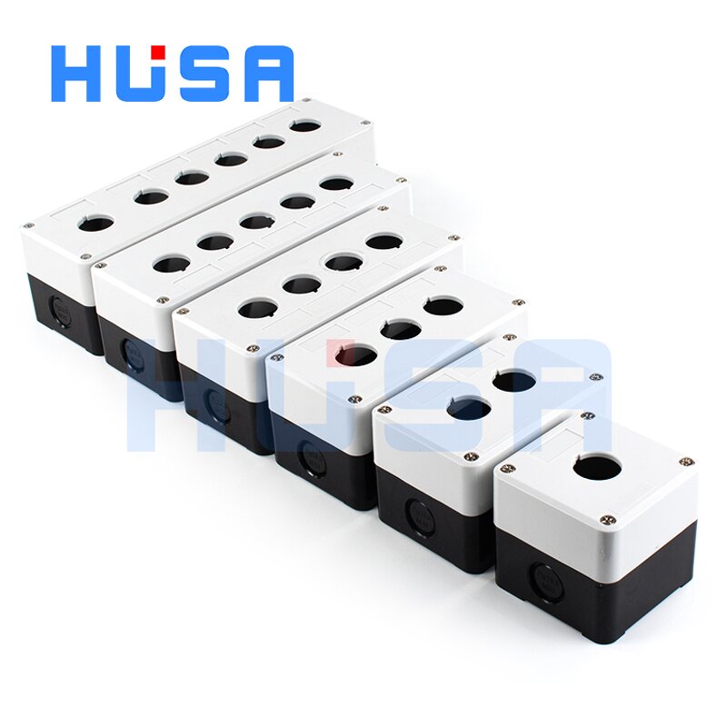 Electrical Junction Box Manufacturer - OEM/ODM Custom Outdoor Electrical Junction Box Waterproof Multi Hole PC Plastic Push Button