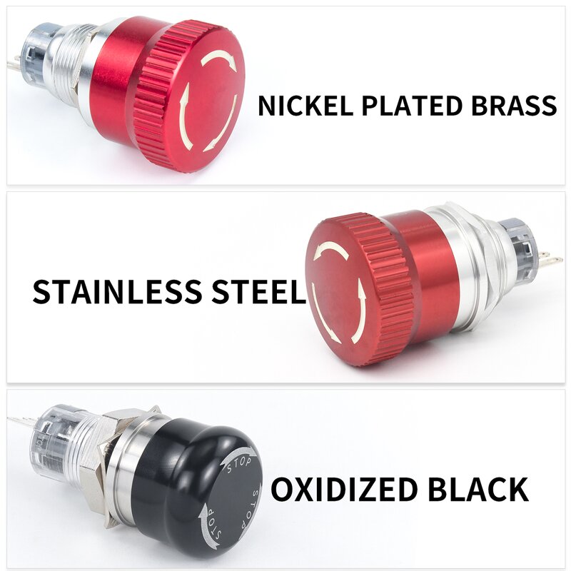 Stainless Steel Rotary Switch Manufacturer - OEM/ODM Custom 30mm Stainless Steel Rotary Switch 1NO1NC Emergency Latching Button