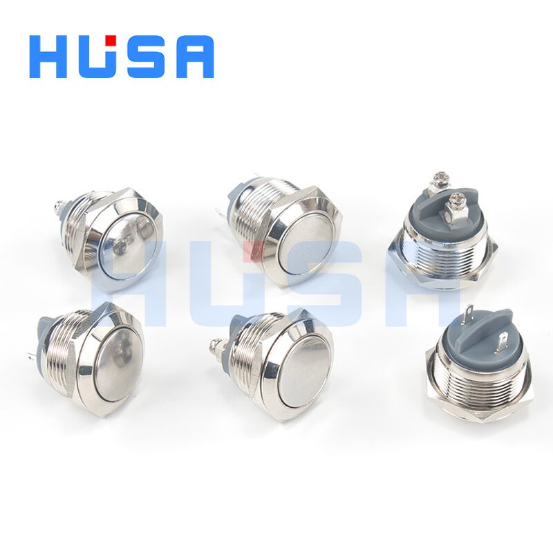 Push Button Switches Factory - OEM/ODM Custom 19mm 1NO Momentary IP65 Waterproof Metal Industry Control Switch