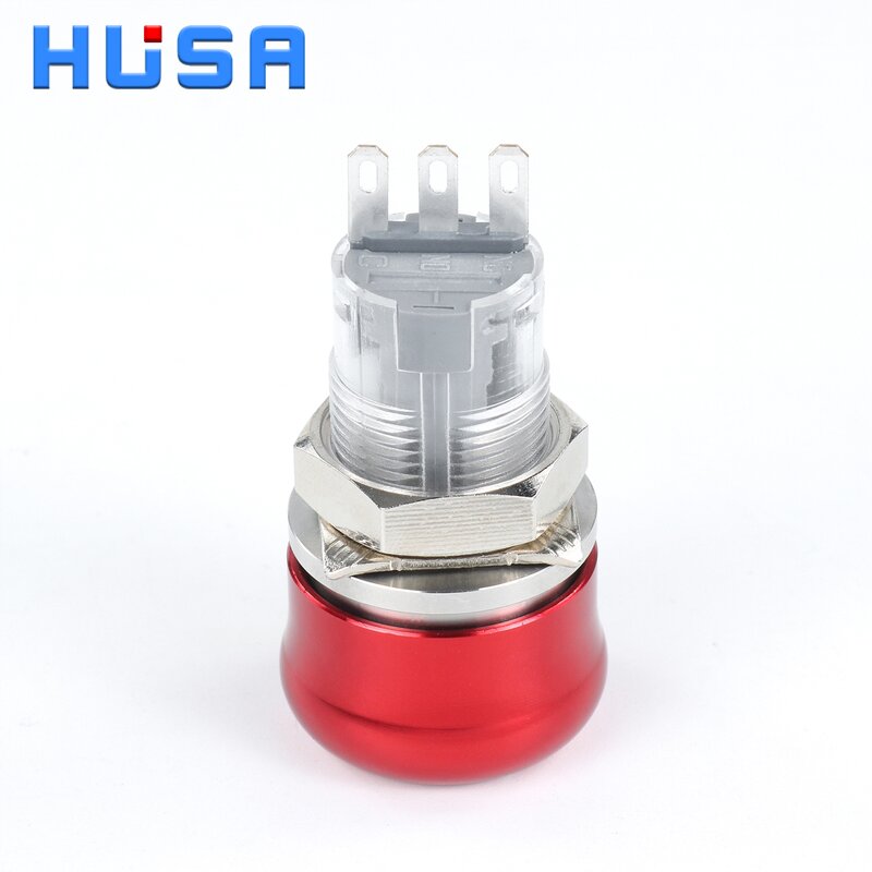 Metal Emergency Stop Push Button Switch Manufacturer - OEM/ODM Custom 16mm Metal Emergency Stop Push Button Switch Mushroom Head