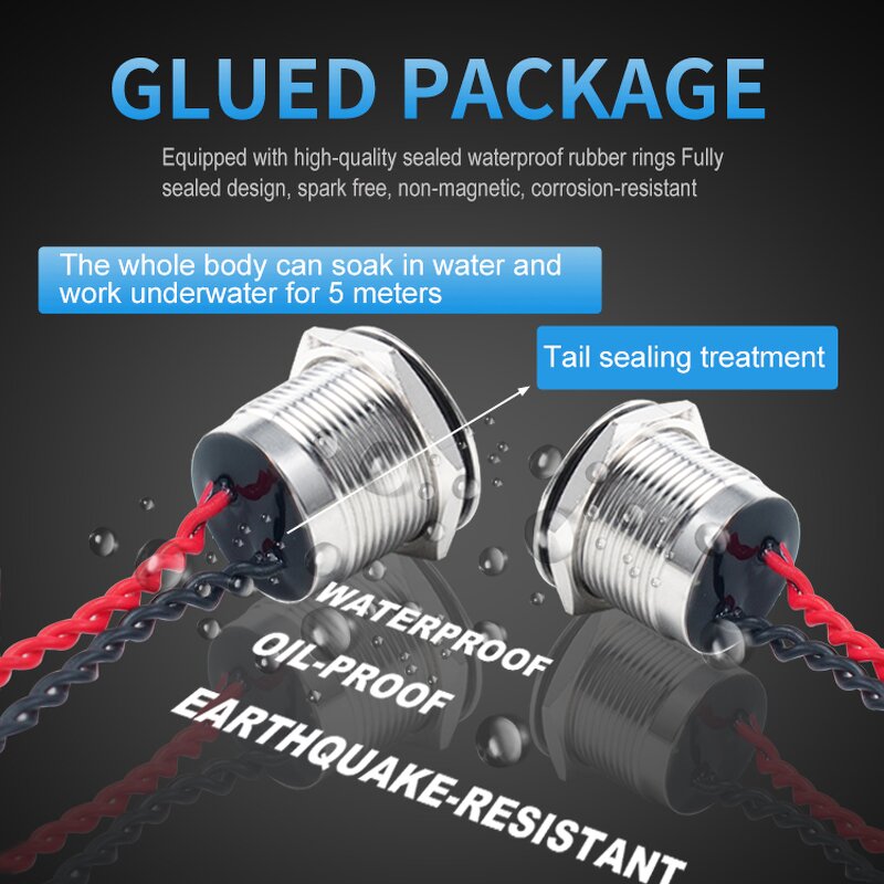 Piezo Switch Factory - OEM/ODM Custom Piezo Switch P68 Metal Momentary Latching Stainless Steel LED Ring Push Button