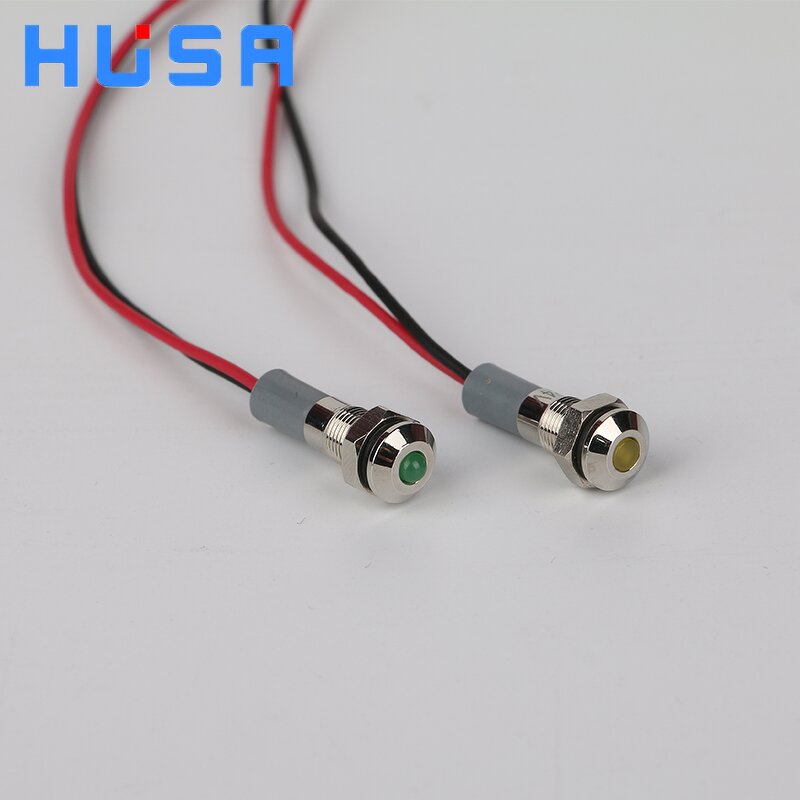 Flat Head Signal Pilot Lamp Factory - OEM/ODM Custom 6mm Flat Head Waterproof IP67 Signal Pilot Lamp 3-220V Metal LED Indicator