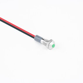 LED Metal Signal Lamp Factory - OEM/ODM Custom Waterproof 6mm LED Metal Signal Lamp with Wire 6-220V Red Yellow Blue Green White