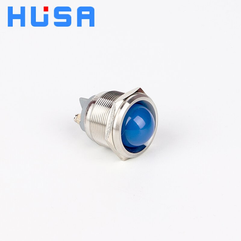 Waterproof LED Indicator Light Factory - OEM/ODM Custom 25mm Panel Mounted Waterproof LED Indicator Light Metal Screw Feet Pins