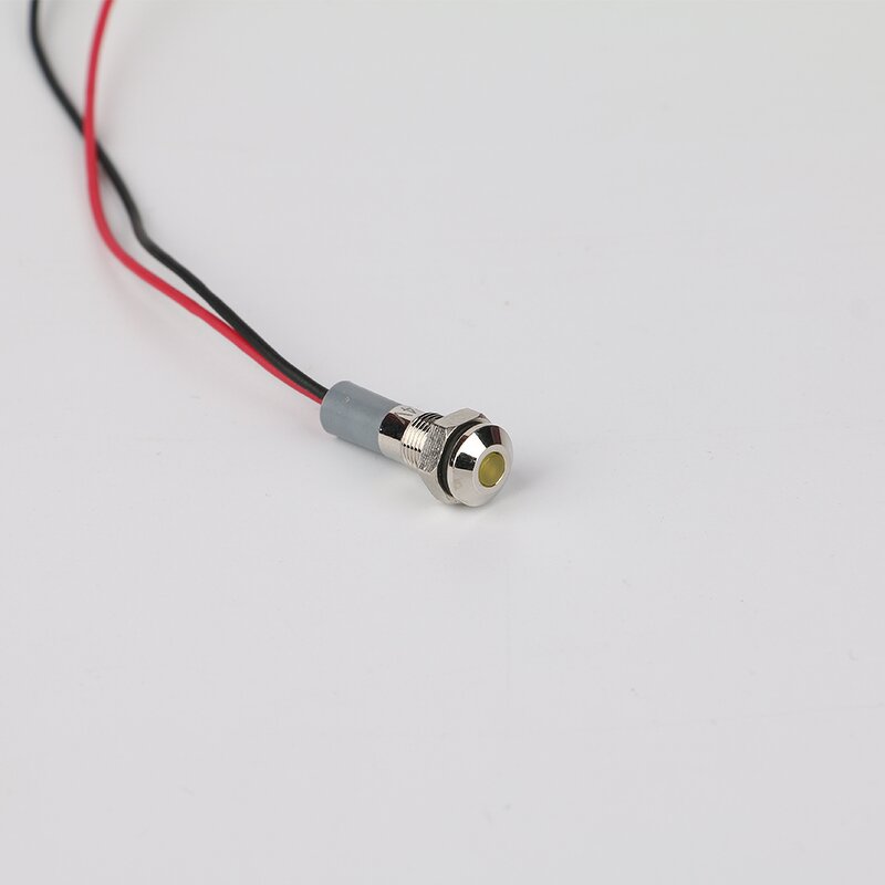Metal LED Indicator Light Manufacturer - OEM/ODM Custom Wholesale 6mm Metal LED Indicator Light with 150mm Wire 3-220V Waterproof