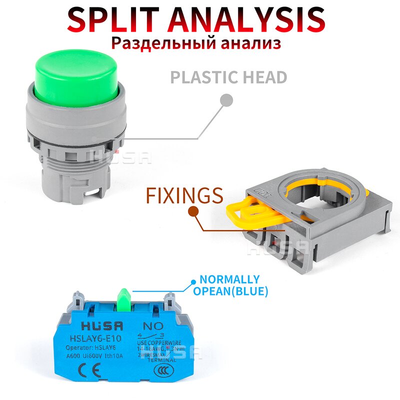 LAY6 Button Switch Factory - OEM/ODM Custom LAY6 Button Switch Self Reset High Head 22mm Start DIY 1NO 1NC Instantaneous