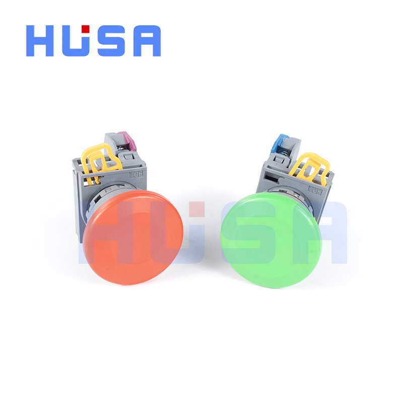 LAY6 Button Switch Factory - OEM/ODM Custom LAY6 Button Switch Self Reset Lock Plastic Mushroom Head 22mm Start DIY NO NC