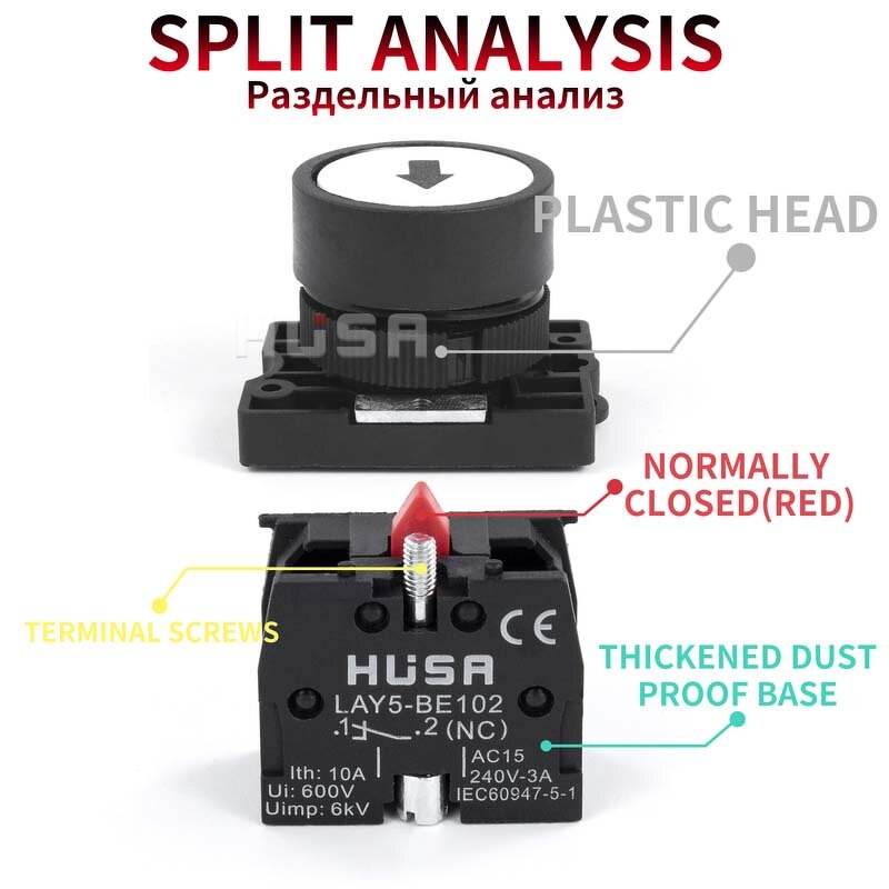 XB2 Button Switch Factory - OEM/ODM Custom XB2 Button Switch Self Reset Flat Head 22mm Start 1NO NC Momentary Plastic Head
