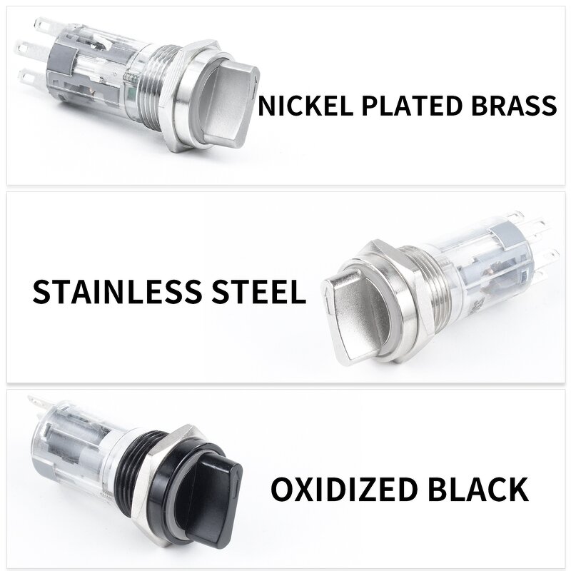 High Quality Metal Rotary Button Switch Manufacturer - OEM/ODM Custom 19mm Metal Rotary Button Switch 2/3 Position Self-Locking