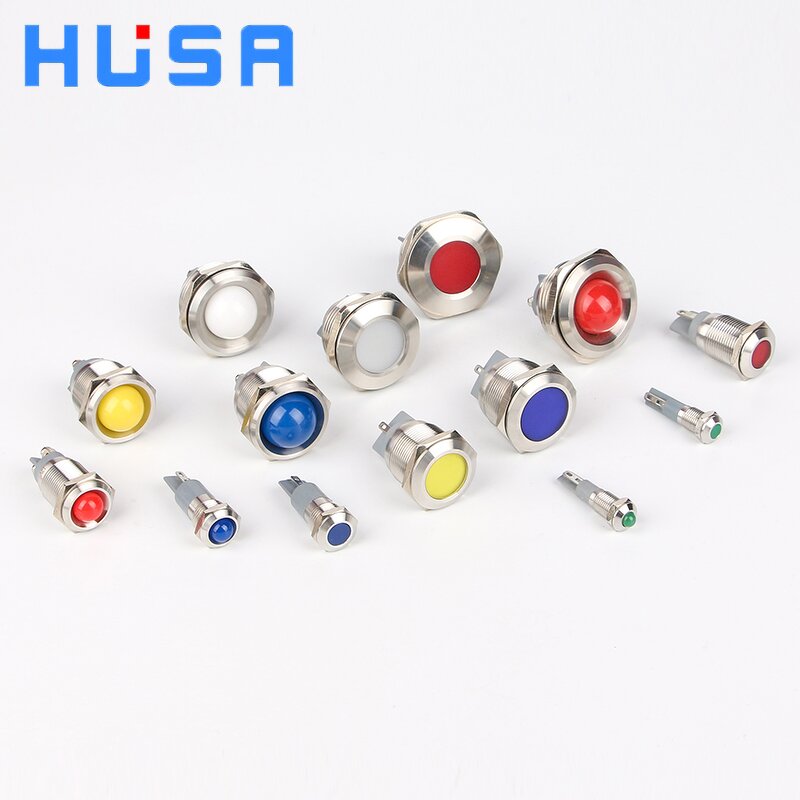 Metal LED Indicator Lamp Manufacturer - OEM/ODM Custom Waterproof IP65 10mm Metal LED Indicator Lamp Signal Lamp Stainless Steel