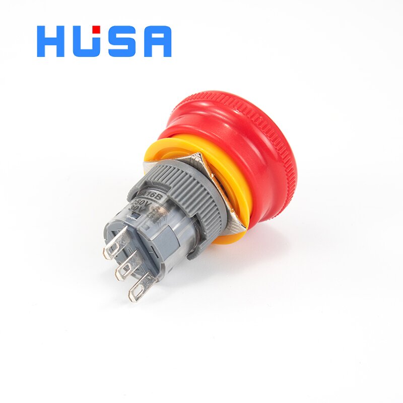 Mushroom Head Emergency Stop Switch Manufacturer - OEM/ODM Custom 16mm Red Mushroom Head Emergency Stop Push Button Switch Rotary