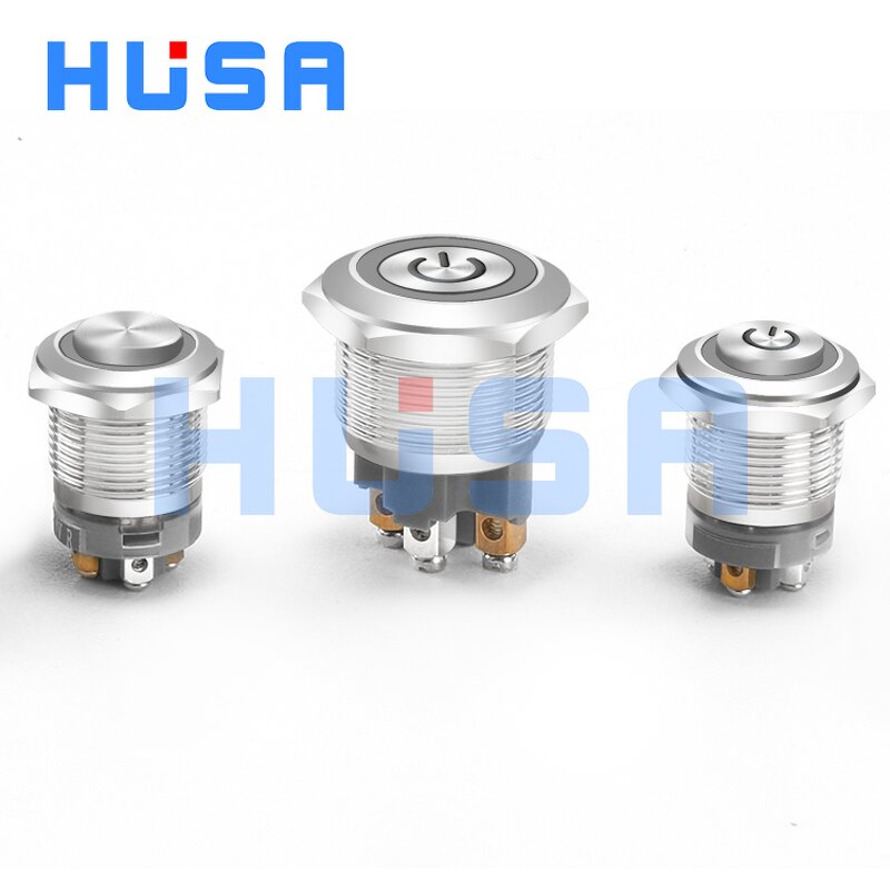 Metal Button Switch Manufacturer - OEM/ODM Custom 16 19 22MM Metal Button Switch IP65 Waterproof Screw Terminal 1NO Latched