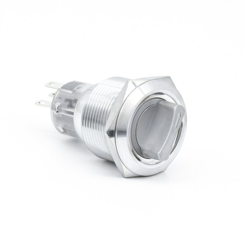 LED Metal Selector Switch Factory - OEM/ODM Custom 16-22mm LED Metal Rotary Push Button Switch Self-locking Self-reset Retaining