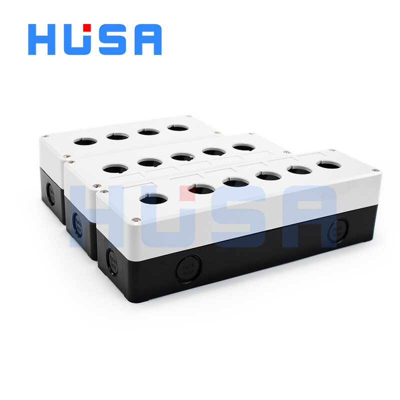 Electrical Junction Box Manufacturer - OEM/ODM Custom Outdoor Electrical Junction Box Waterproof Multi Hole PC Plastic Push Button