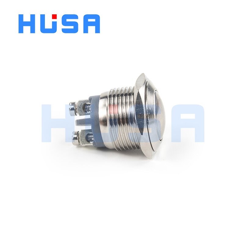 Brass Push Button Manufacturer - OEM/ODM Custom 19mm Brass Pulsador Motorcycle Button 24V 1NO Momentary Waterproof