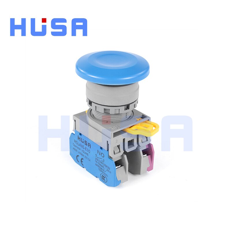 LAY6 Button Switch Factory - OEM/ODM Custom LAY6 Button Switch Self Reset Lock Plastic Mushroom Head 22mm Start DIY NO NC