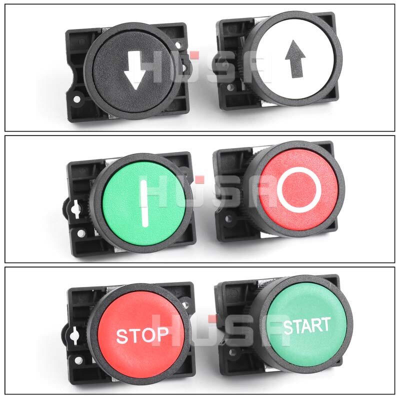 XB2 Button Switch Factory - OEM/ODM Custom XB2 Button Switch Self Reset Flat Head 22mm Start 1NO NC Momentary Plastic Head