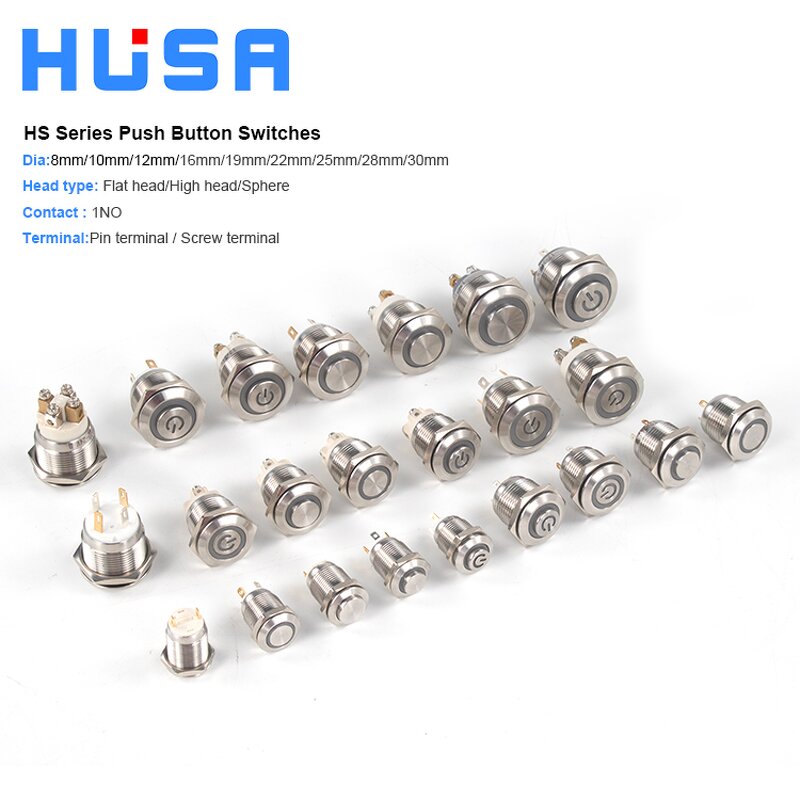 Push Button Switch Manufacturer - OEM/ODM Custom Factory 12-25mm Push Button Switch Self-Reset Self-Locking IP67 Waterproof