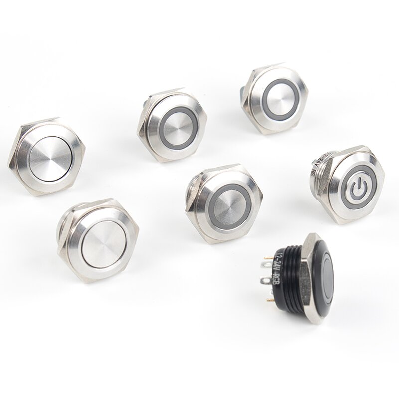 Waterproof Push Button Switch Manufacturer - OEM/ODM Custom 12-30mm Short Stroke Mini Waterproof Metal Push Button Switch