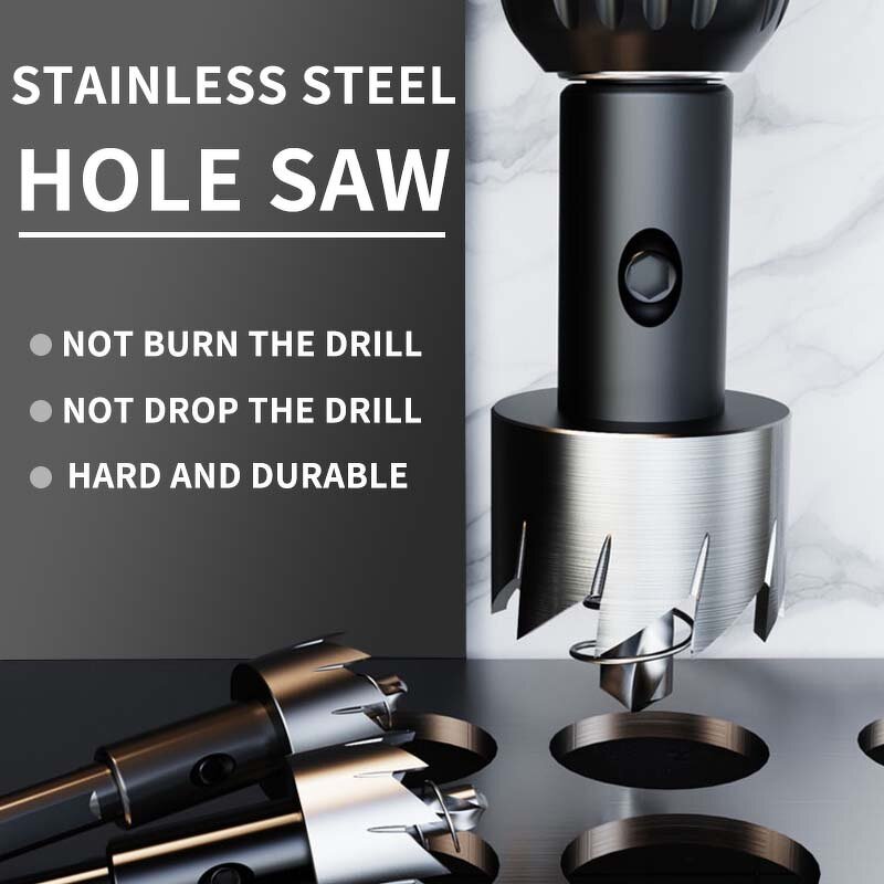 Hole Saw Drill Bit Factory - OEM/ODM Custom 6mm-40mm HSS Hole Saw Drill Bit for Metal Alloy Iron Cutting Button Hole Punch