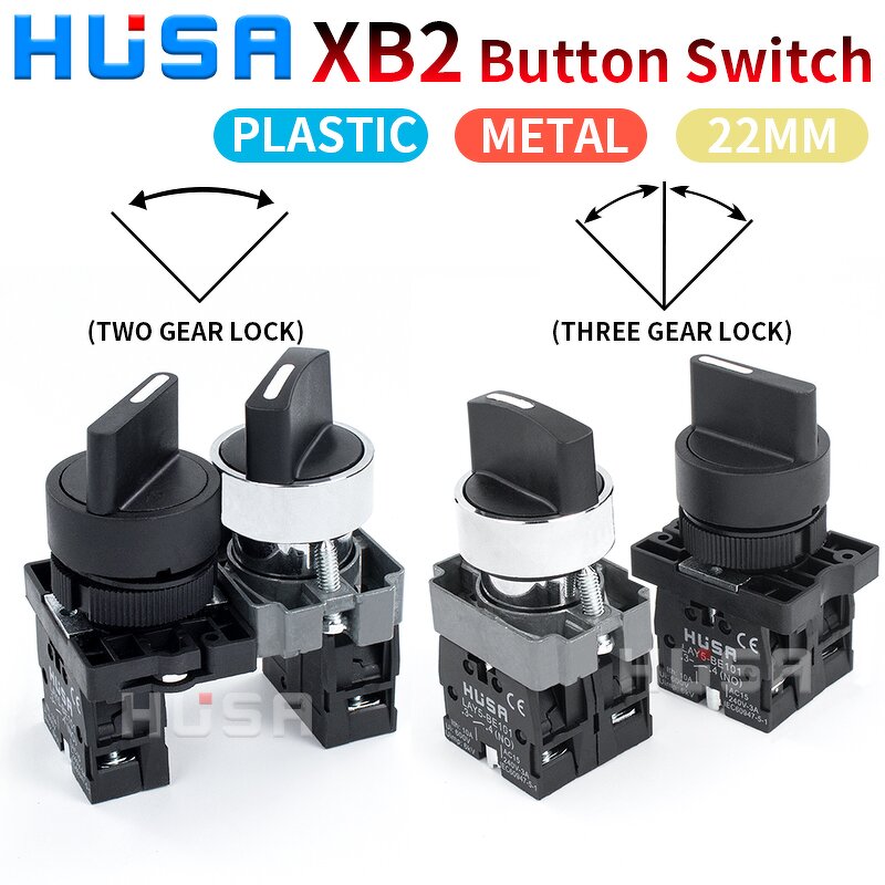XB2 Knob Button Switch Manufacturer - OEM/ODM Custom XB2 Knob Button Switch Self Reset 22mm Start 1NO NC Momentary Metal Plastic