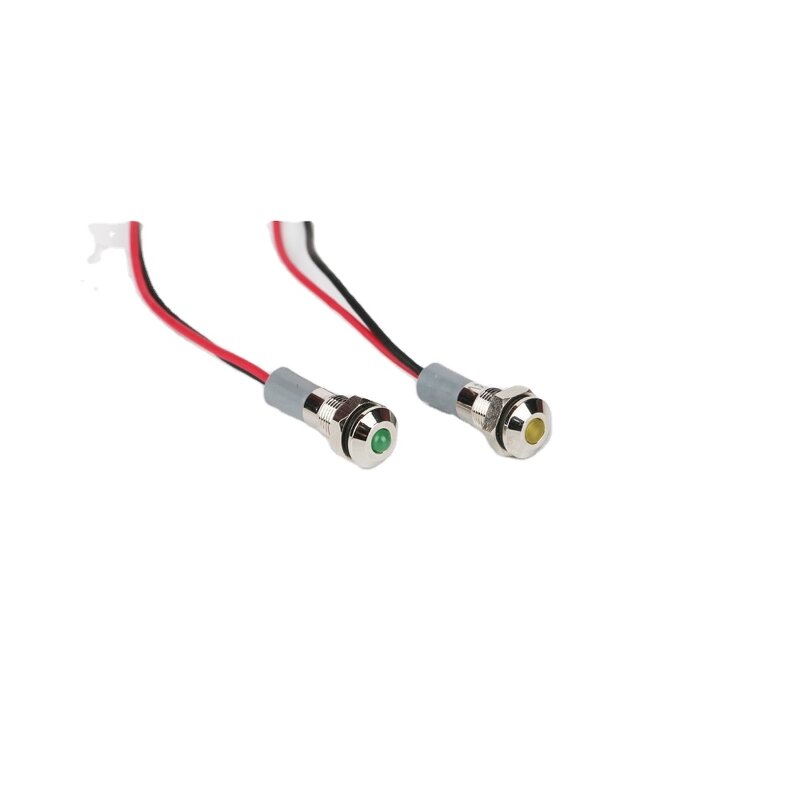 Metal LED Indicator Light Manufacturer - OEM/ODM Custom Wholesale 6mm Metal LED Indicator Light with 150mm Wire 3-220V Waterproof