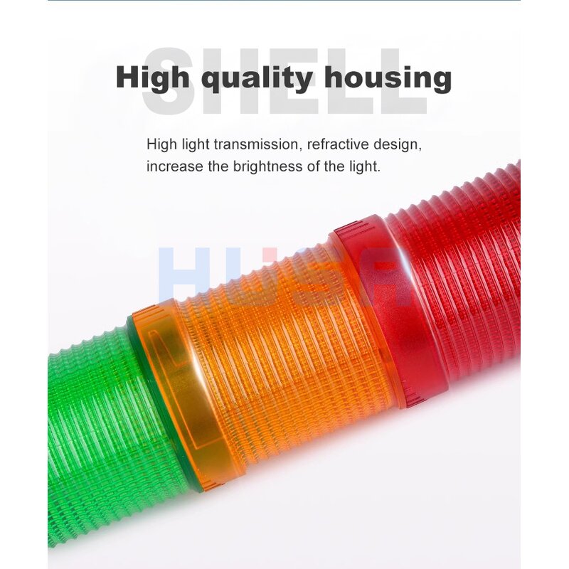 Signal Tower Lamp Factory - OEM/ODM Custom High Quality 24V Multi-color Signal Tower Lamp LED Flashing Alarm with Buzzer