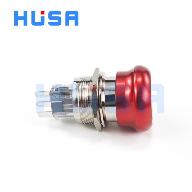 Metal Emergency Stop Switch Factory - OEM/ODM Custom 22mm Metal Emergency Stop Switch Manufacturer Mushroom Head Rotary Reset