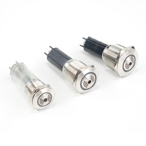 LED Audio Buzzer Factory - OEM/ODM Custom 16-22mm Optical LED Audio Buzzer IP65 Waterproof 12V DC AC High Sound Piezo