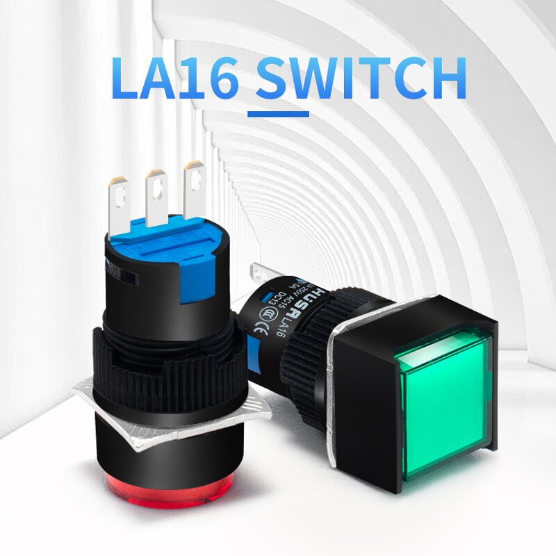 Plastic Push Button Switch Manufacturer - OEM/ODM Custom 16mm Latching Momentary Plastic Push Button Switch Illuminated LA16
