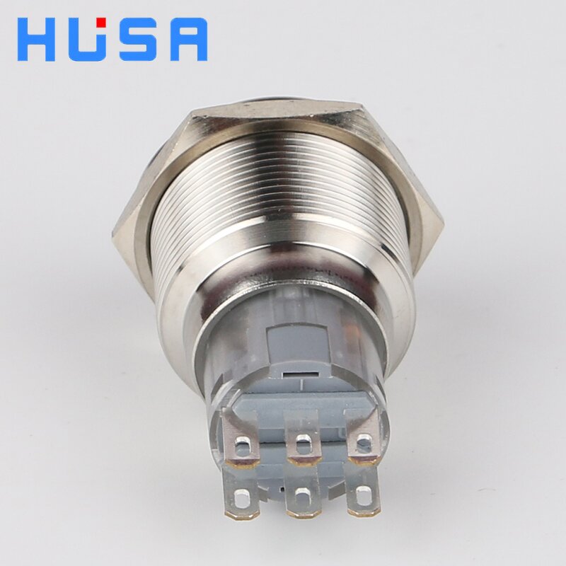 Metal Selector Switch Button Factory - OEM/ODM Custom Wholesale 22mm Metal Selector Switch Button 3 Position Latching Momentary