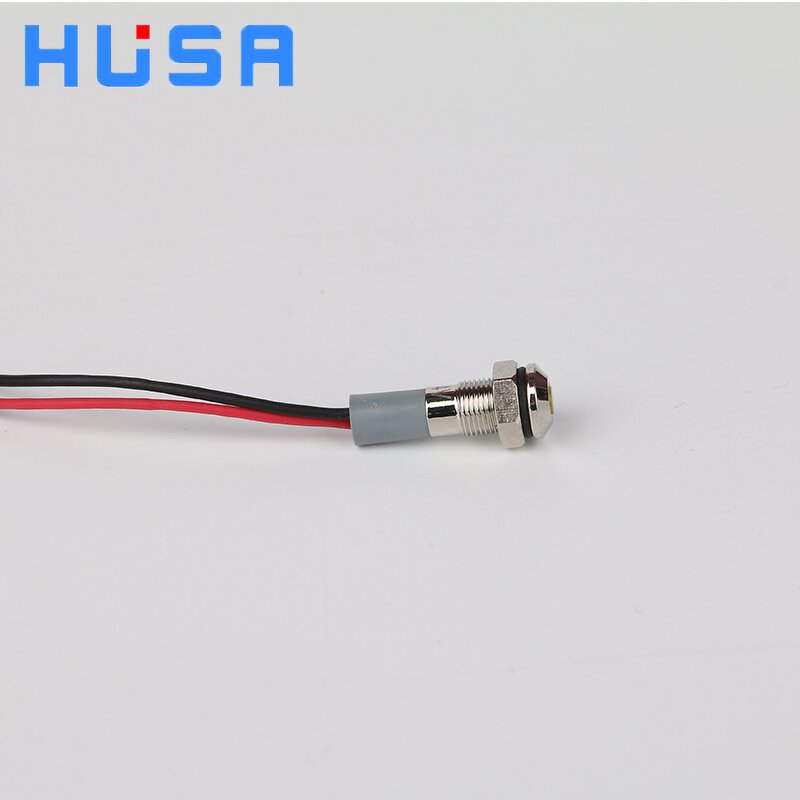 Flat Head Signal Pilot Lamp Factory - OEM/ODM Custom 6mm Flat Head Waterproof IP67 Signal Pilot Lamp 3-220V Metal LED Indicator