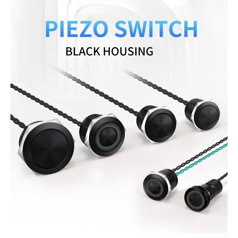 Piezo Switch Factory - OEM/ODM Custom Piezo Switch P68 Metal Momentary Latching Stainless Steel LED Ring Push Button