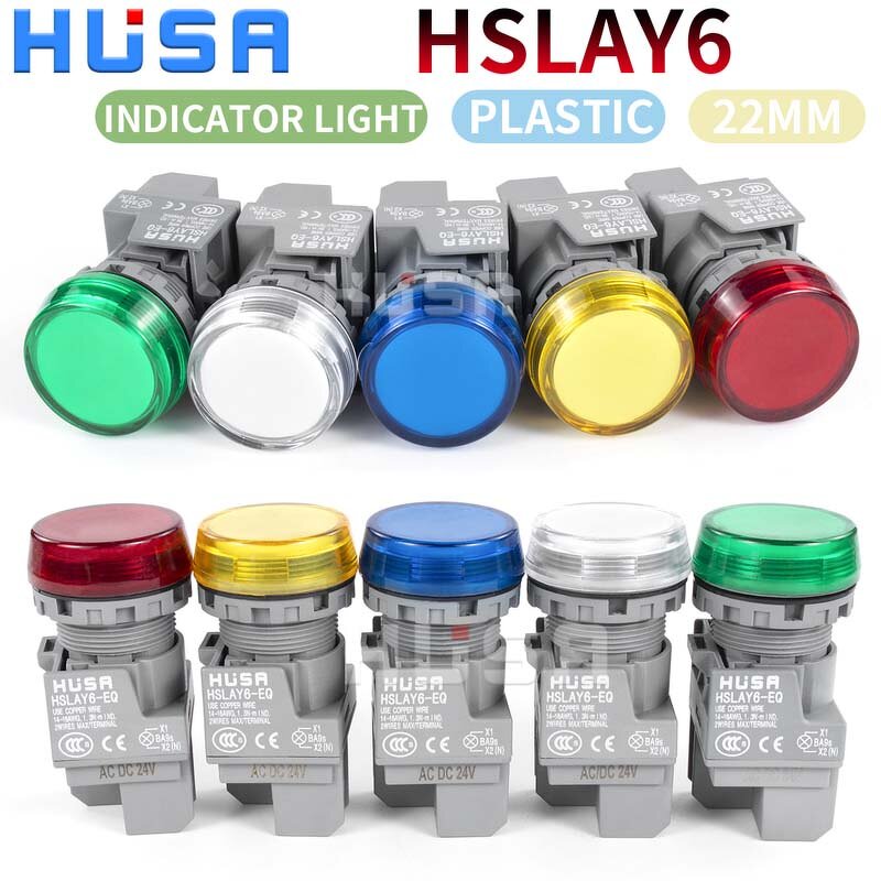 Plastic Indicator Lamp Manufacturer - OEM/ODM Custom LED Power Indicator Lamp LAY6F-22DS 12-220V Plastic Indicator Lamp Colors