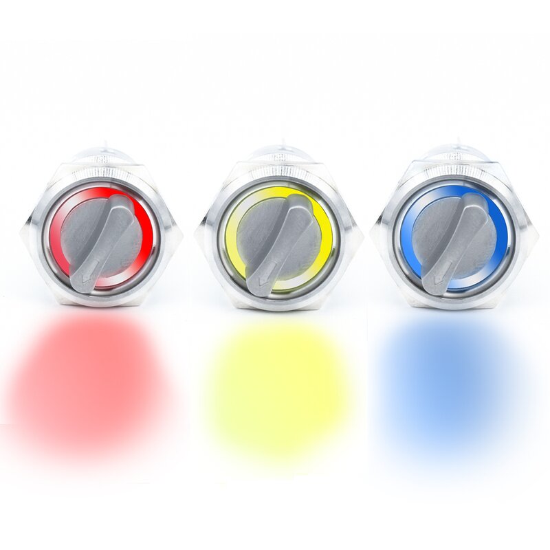 LED Illuminated Rotary Push Button Switch Manufacturer - OEM/ODM Custom 22mm LED Illuminated Momentary Latching 2 Way 3 Way Rotary