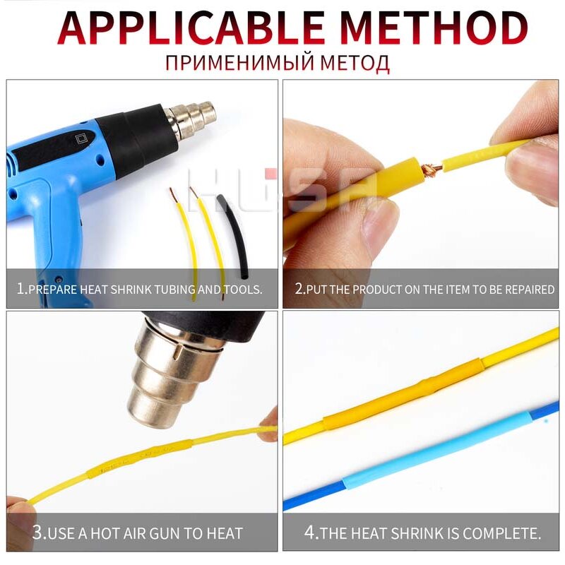 Heat Shrink Tubing Manufacturer - OEM/ODM Custom 2:1 Ratio Heat Shrink Tubing Thermoresistant Tube Heat Shrink Wrapping Kit