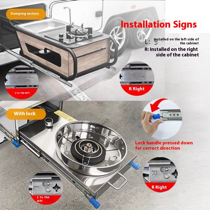 Drawer Track Manufacturer - OEM/ODM Custom 76mm Wide Heavy Duty Industrial Self Locking RV Staircase Cabinet Drawer Track