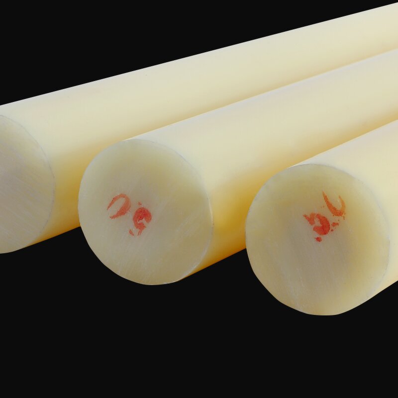 Nylon Rod Factory - OEM/ODM Custom Nylon Rod Plastic bar Beige Wear resistant PA6 Rod Solid Cylinder Processing