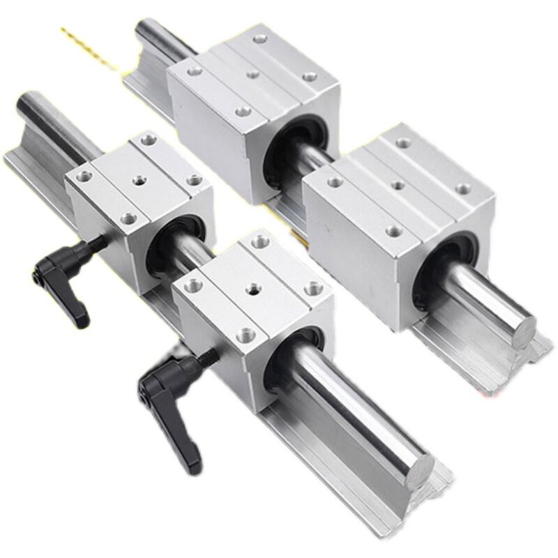 CNC Aluminum Linear Guide Rail Factory - OEM/ODM Custom CNC Aluminum Round Linear Guide Rail SBR12 and Slide Block SBR12UU