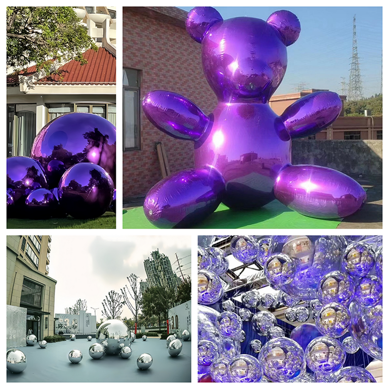 Inflatable Mirror Ball Decoration Factory - OEM/ODM Custom Custom Large Event Decoration Colorful PVC Floating Balloon Inflatable Mirror