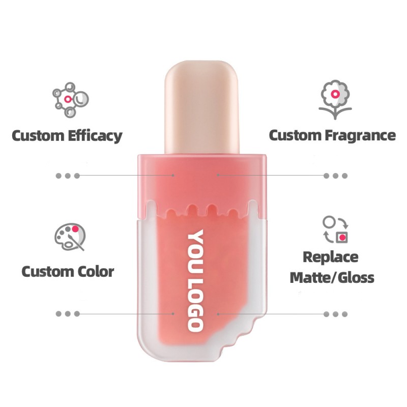 Ice Cream Lip Gloss Small Pudding Moisturizing High Gloss Fine Glitter Lip Gloss Whitening Lipstick