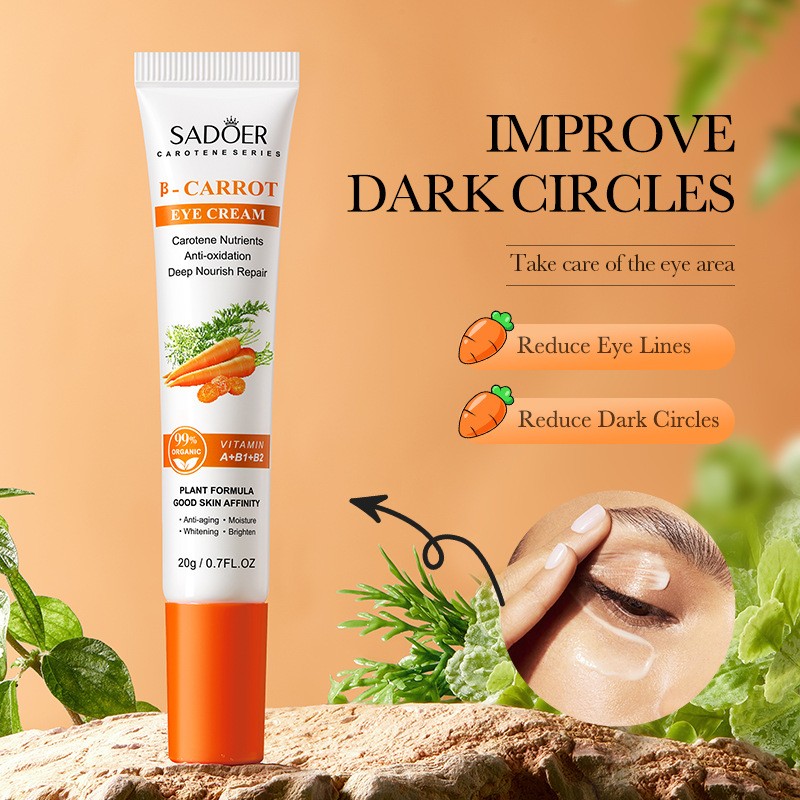 20g Moisturizes and Improves Dark Circles Eye Lines and Eye Bags Carrot Eye Cream