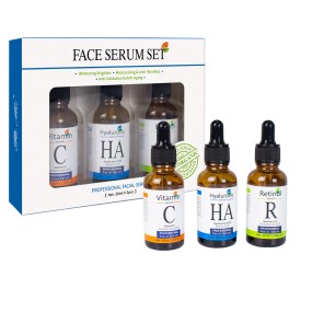 Vitamin C  Hyaluronic Acid Serum Set Azelaic Acid Seaweed Shea Butter Witch Hazel Oligopeptides Targeted Lip Whitening