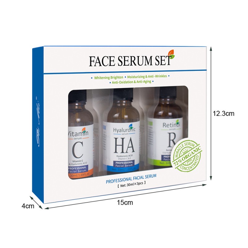 Vitamin C  Hyaluronic Acid Serum Set Azelaic Acid Seaweed Shea Butter Witch Hazel Oligopeptides Targeted Lip Whitening