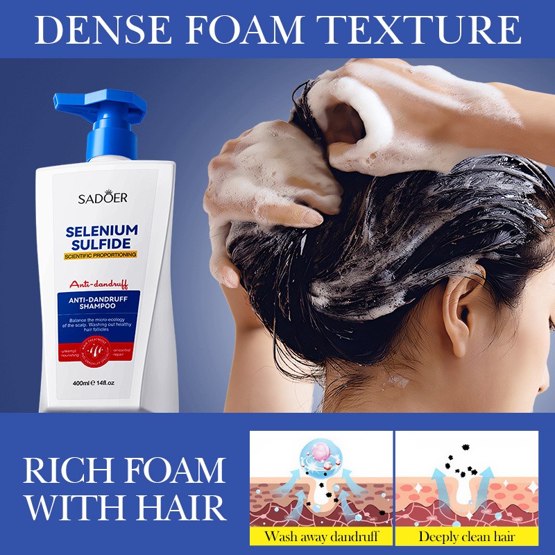 Anti-dandruff Shampoo, Selenium Disulfide Cleaning Shampoo SADOER Hair Shampoo
