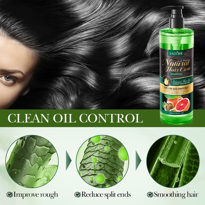 For SADOER Cream Shampoo Grapefruit and Camellia Seed Smooth Nourishing Dandruff Formula Gentle Cleansed Type
