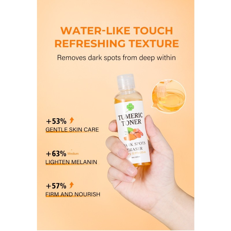 Dark Spots Eraser Facial Toner for Adults Female Travel Size with Turmeric Spots and Arbutin Ginger Extract Black Spray