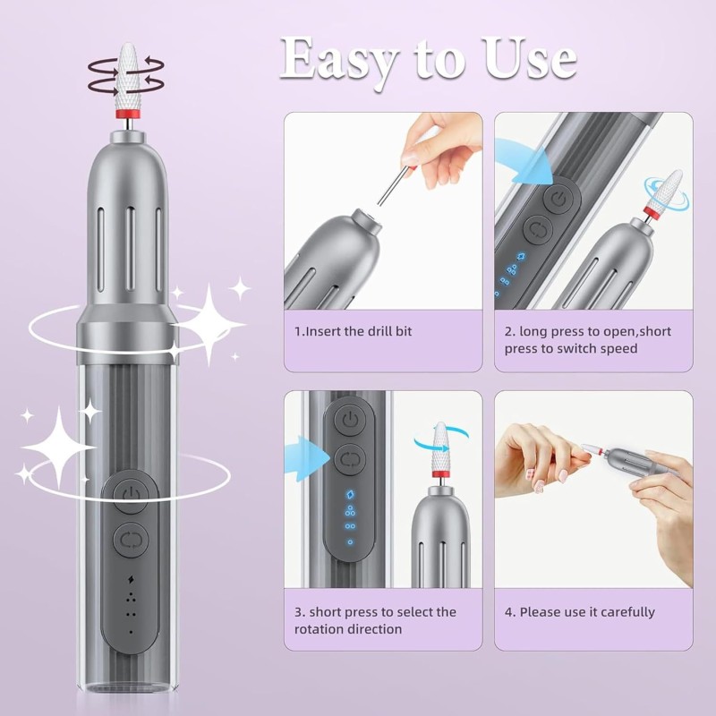 Mini Portable Pen Style Polishing Machine for Removing Dead Skin Removing Nails and Repairing Nails